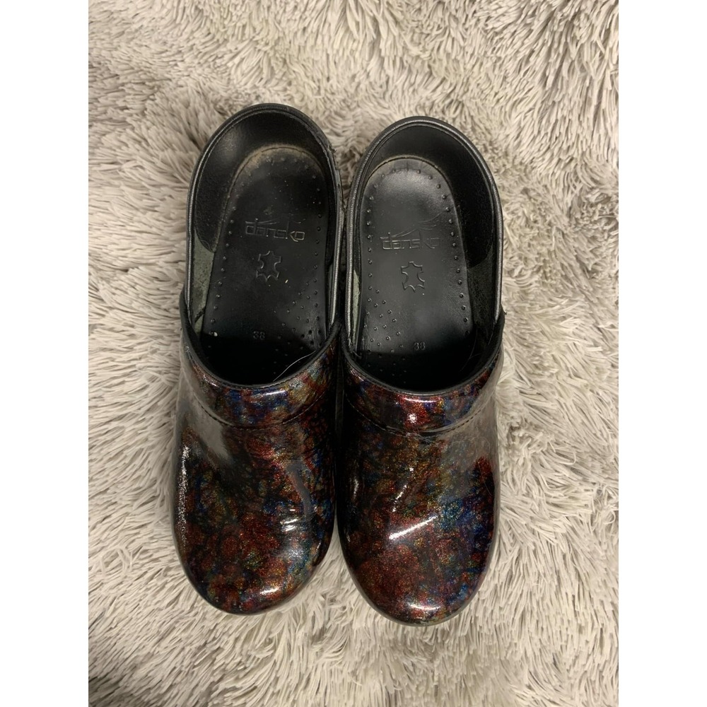 Dansko Professional Clogs Sparkle Patent Leather EU 38 US 7.5 8